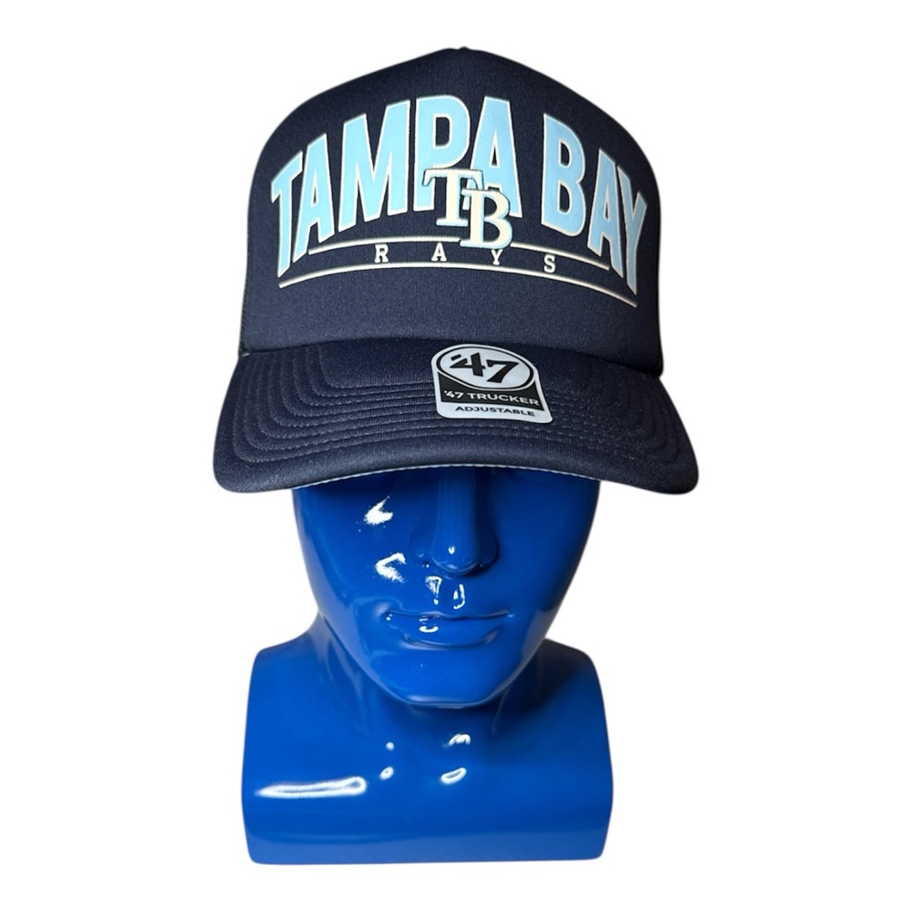 Men's Tampa Bay Rays '47 Navy Backhaul Foam Trucker Snapback Hat
